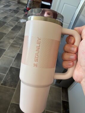 Stanley Blush Pink Insulated Travel Mug with Handle